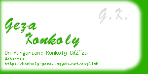 geza konkoly business card